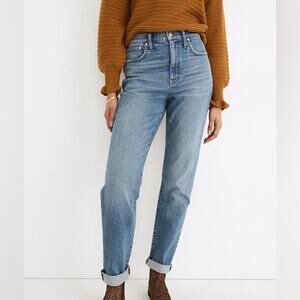 Madewell Light Wash High Rise Slim Boyjean Straight Leg Jean Size 23